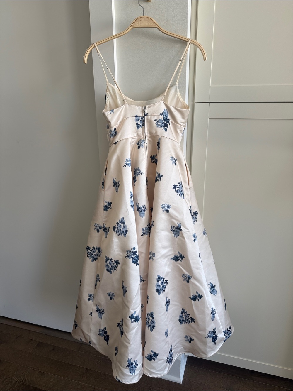 BHLDN Cream Dress with Blue Floral Print - Picture 4 of 4